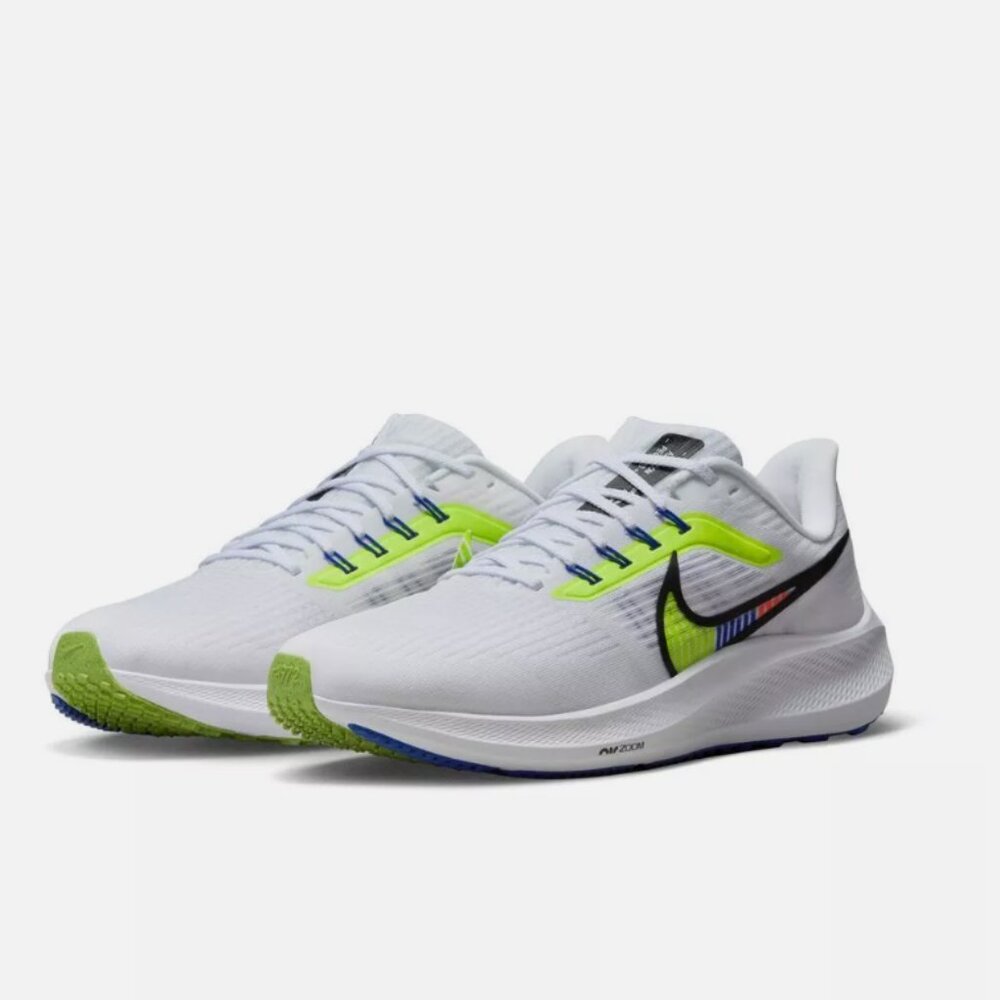 Nike Men’s Air Zoom Pegasus 39 PRM Shoes Black White-Volt - Picture 2 of 9